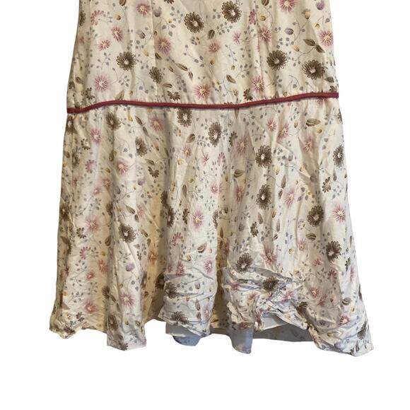 Vintage White Purple Floral Drop Waist Knee Length Kimono Silk Dress Size Medium - Picture 14 of 16